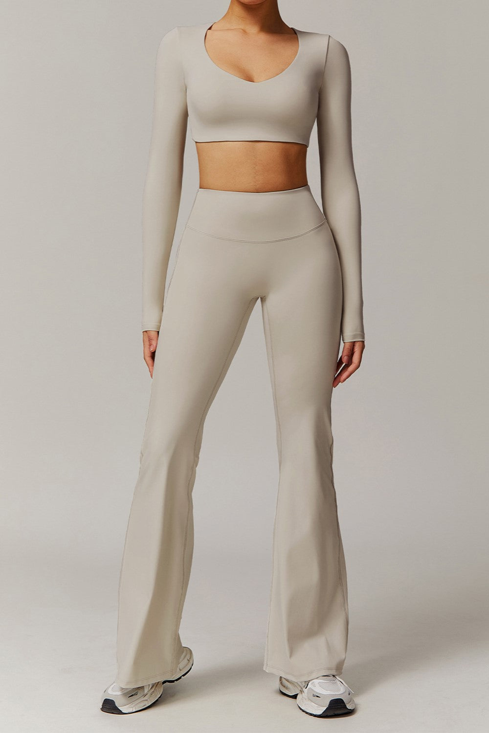 Juno Long Sleeve Top in Stone
