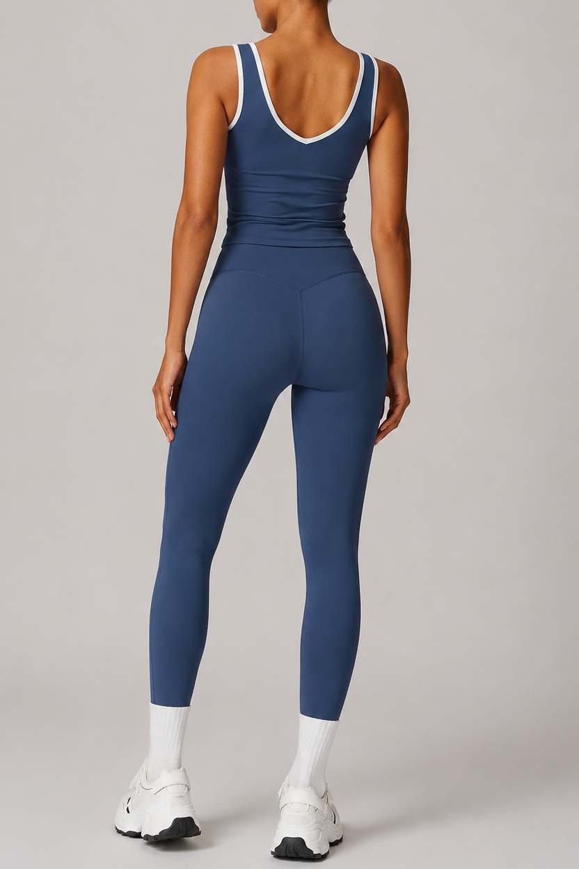 Aphrodite Long Set in Slate Blue