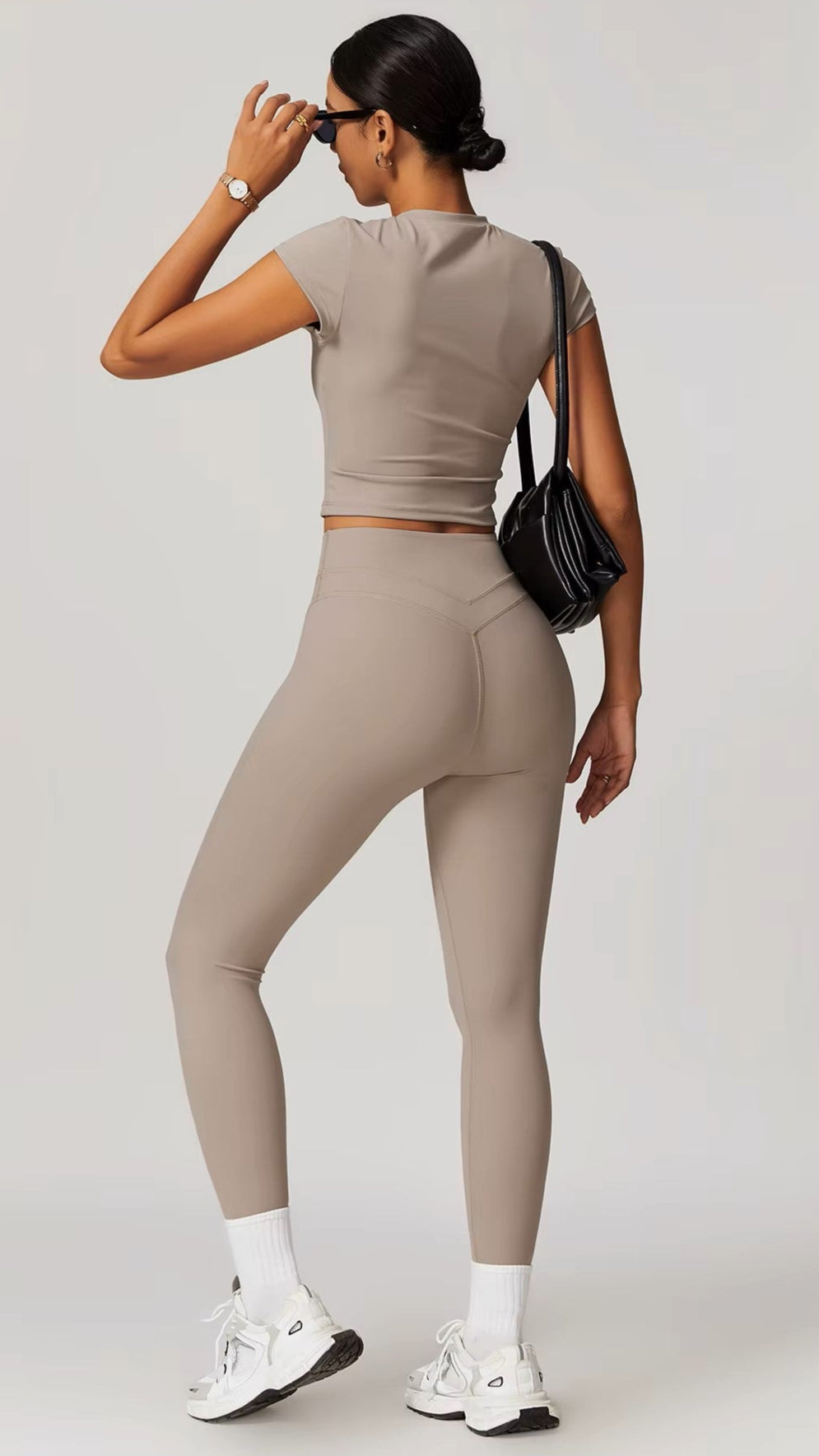 Athena Crop Top in Beige