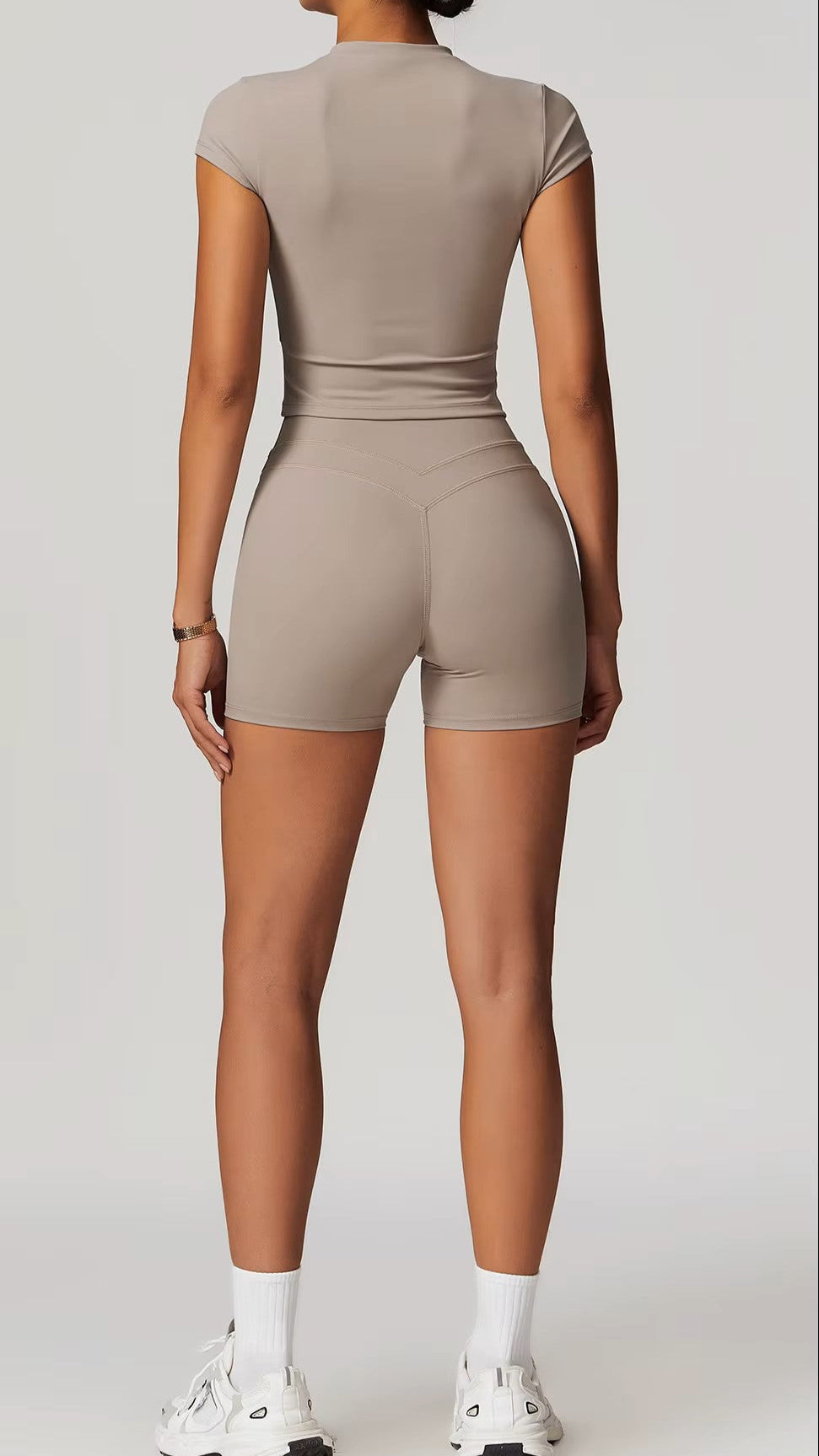 Athena Crop Top in Beige