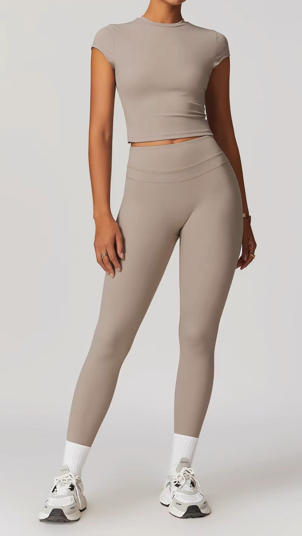 Athena Crop Top in Beige