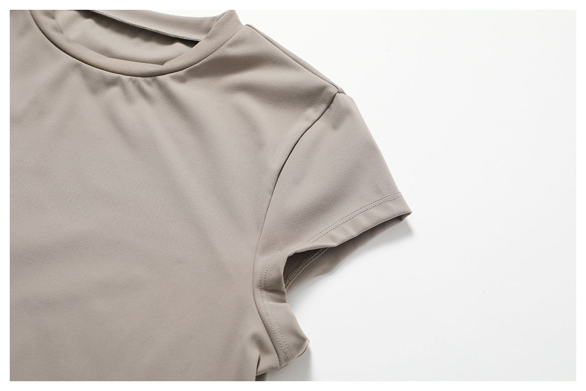 Athena Crop Top in Beige