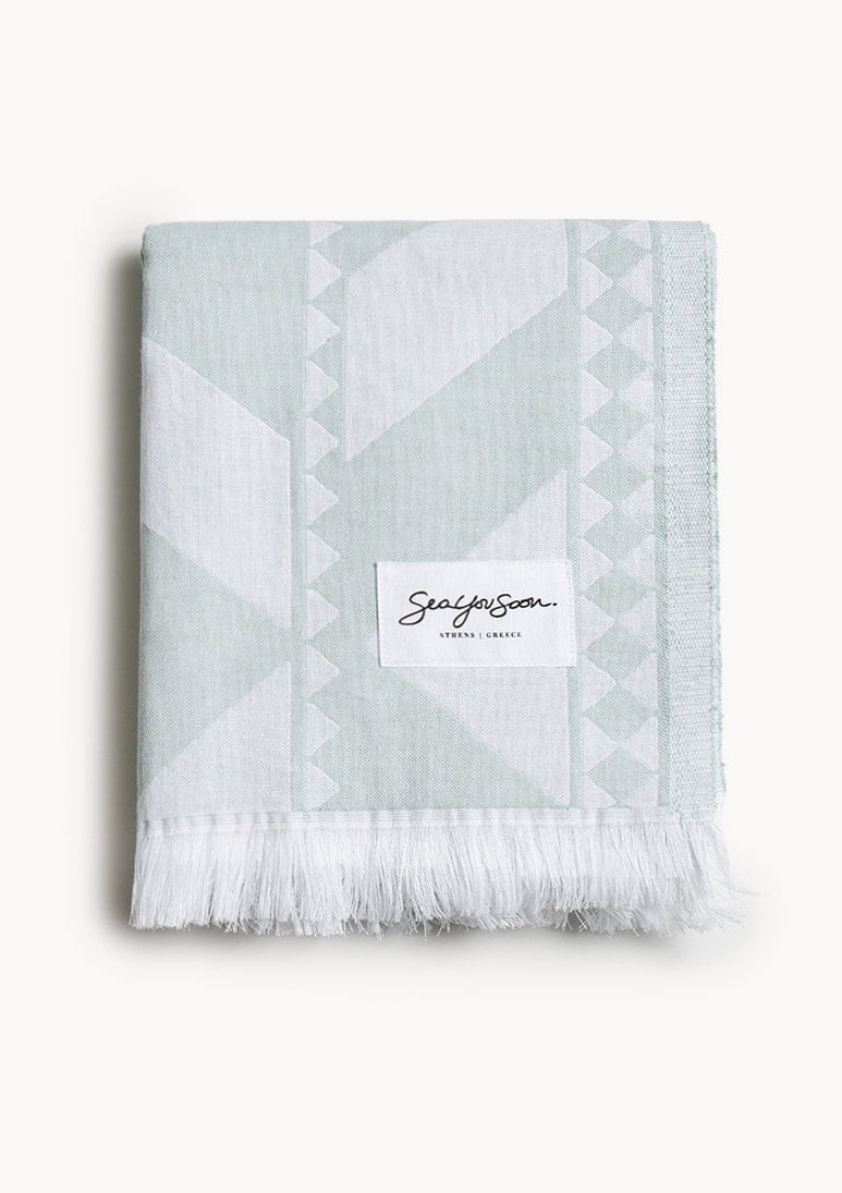 Andalucia Jacquard Beach Towel - Mint