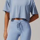 Selene Crop Top in Sky Blue