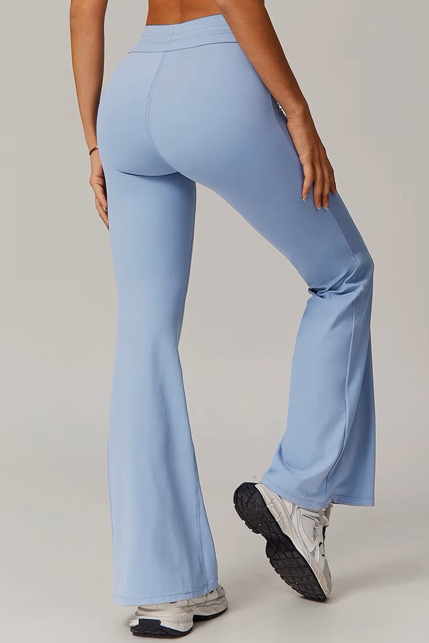 Selene Flared Leggings in Sky Blue