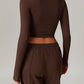 Rhea Long Sleeve Top in Brown