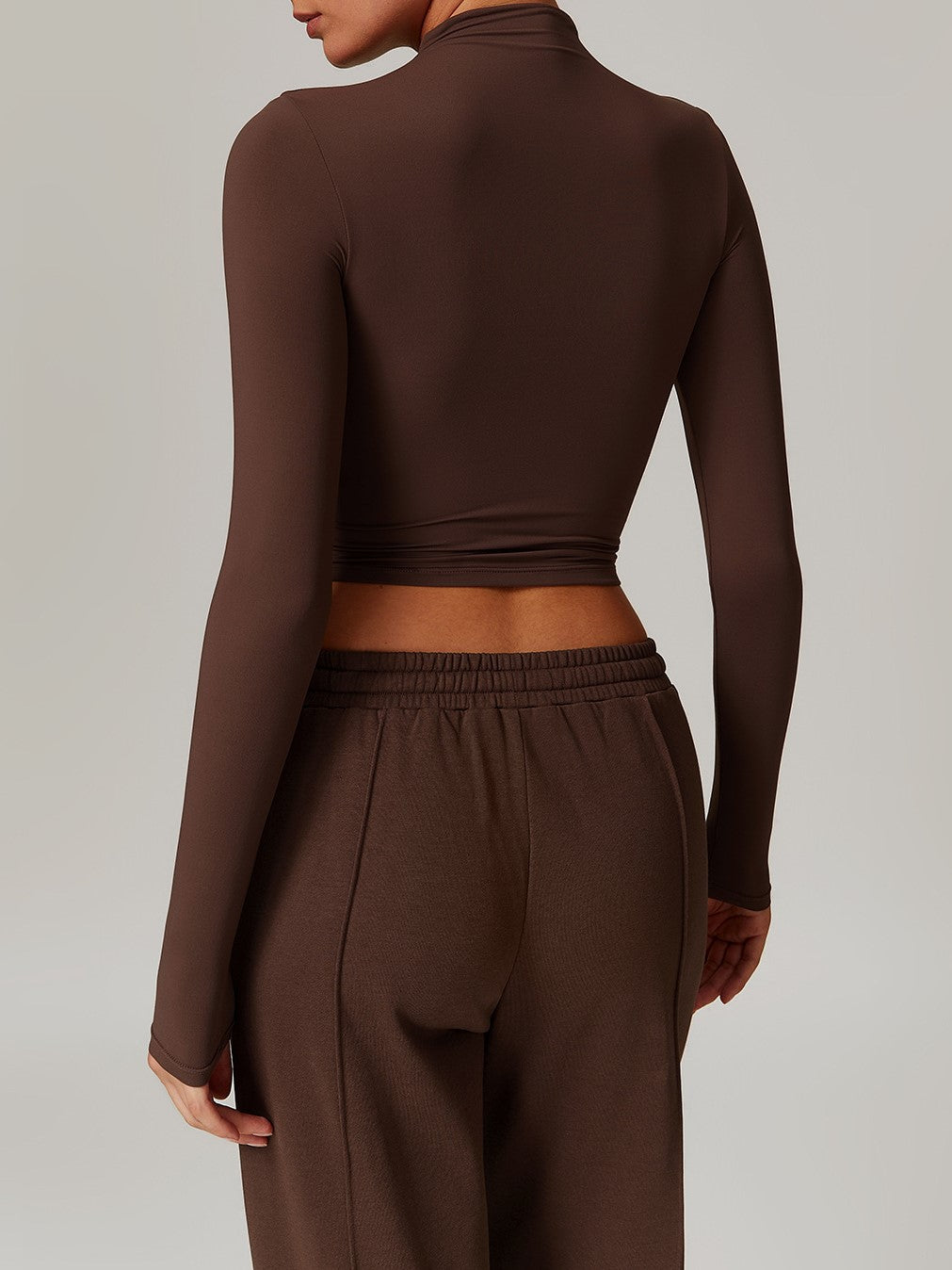 Rhea Long Sleeve Top in Brown