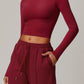 Rhea Long Sleeve Top in Red