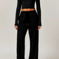 Rhea Long Sleeve Top in Black