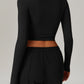 Rhea Long Sleeve Top in Black
