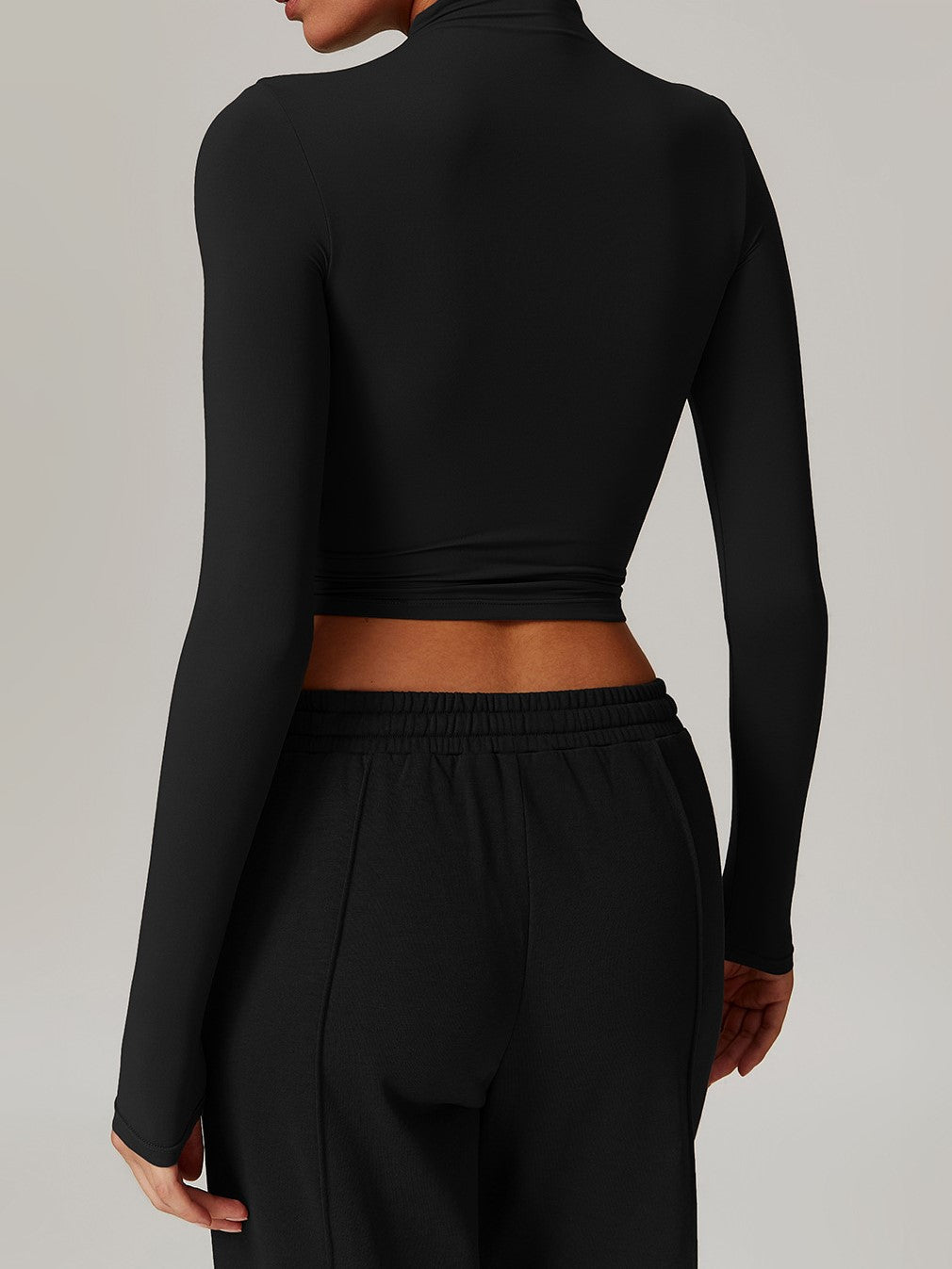 Rhea Long Sleeve Top in Black