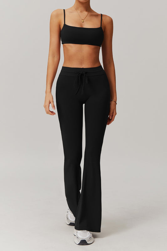 Selene Flared Leggings in Black