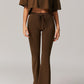 Selene Flared Leggings in Brown