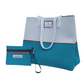 Turquoise & Grey Neoprene Beach Bag