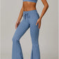 Aphrodite Flared Leggings in Blue