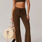 Selene Flared Leggings in Brown