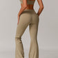 Gaia Flared Leggings in Khaki