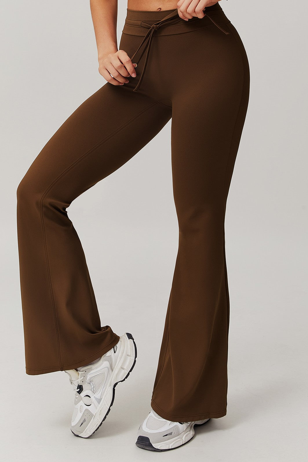 Selene Flared Leggings in Brown