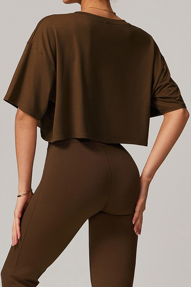 Selene Crop Top in Brown