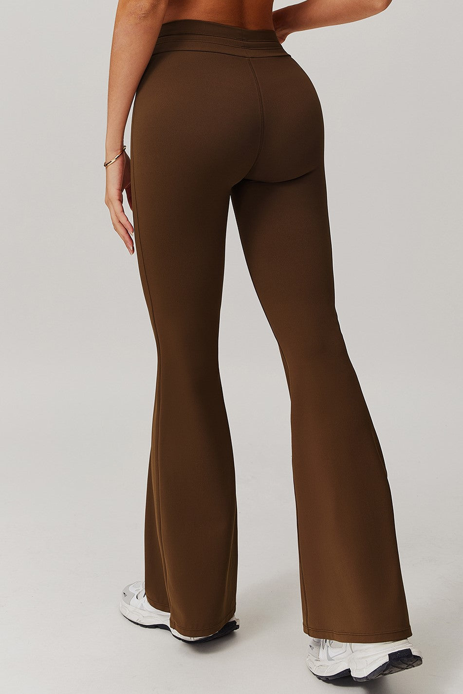 Selene Flared Leggings in Brown