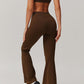 Selene Flared Leggings in Brown