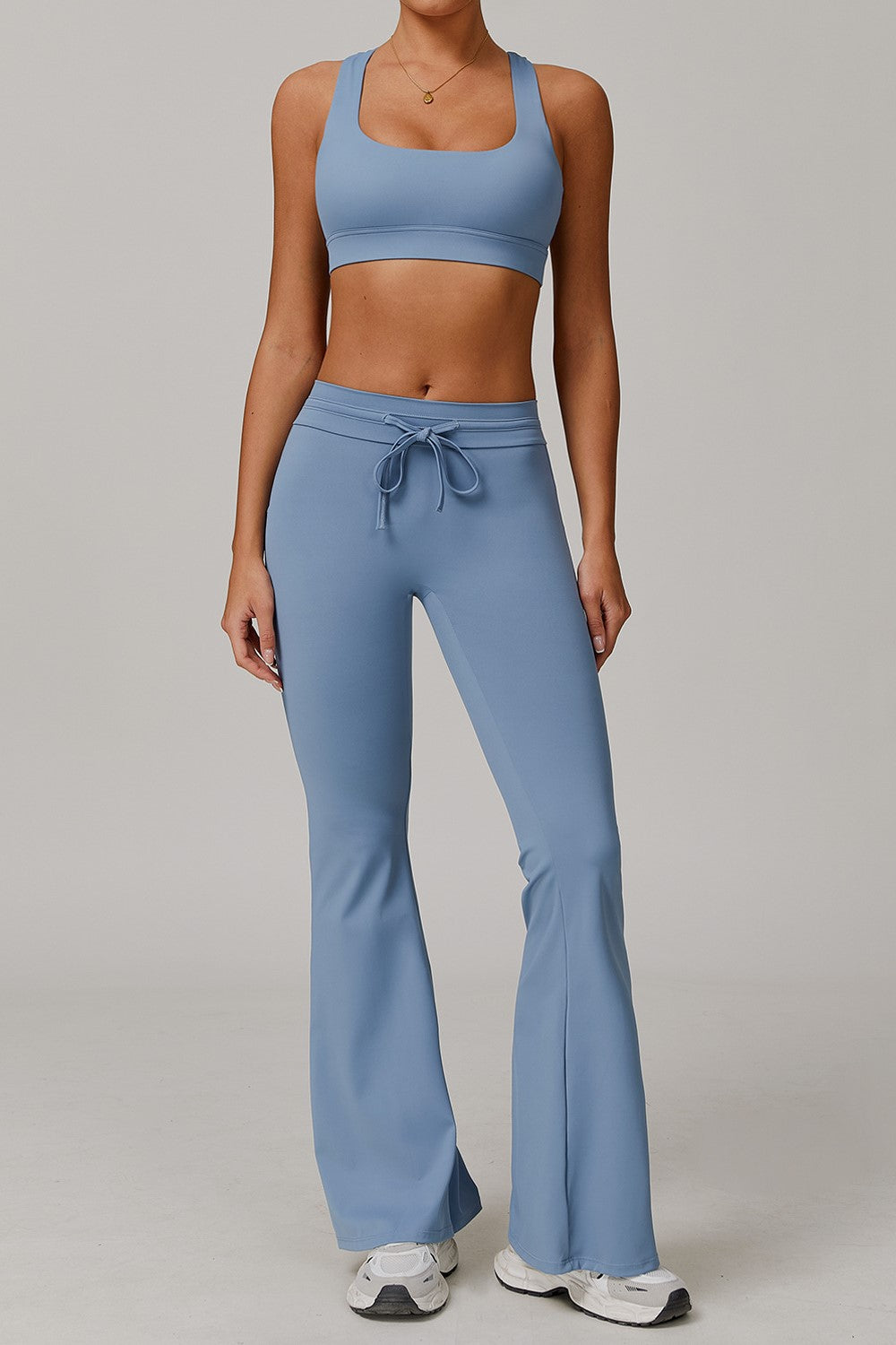Aphrodite Flared Leggings in Blue