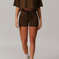 Selene Crop Top in Brown