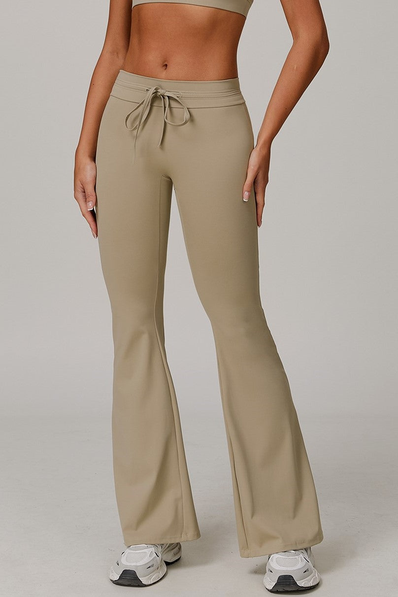Aphrodite Flared Leggings in Khaki