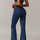 Gaia Flared Leggings in Navy