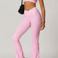 Hera Flared Leggings in Pink
