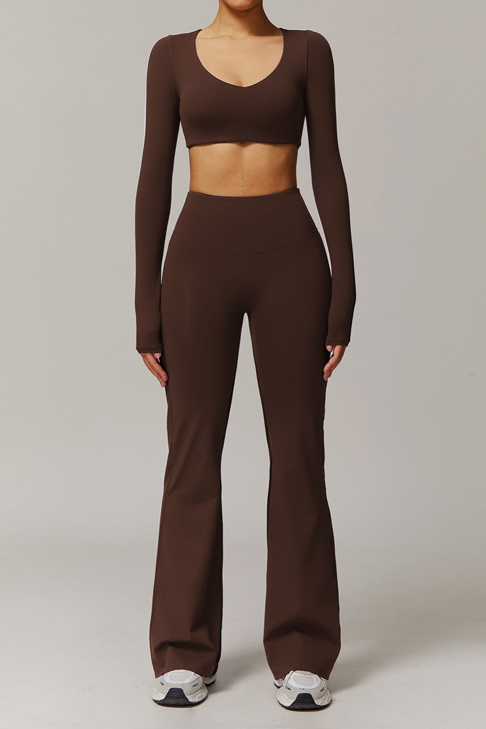 Juno Long Sleeve Top in Brown