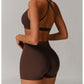 Juno Shorts in Brown