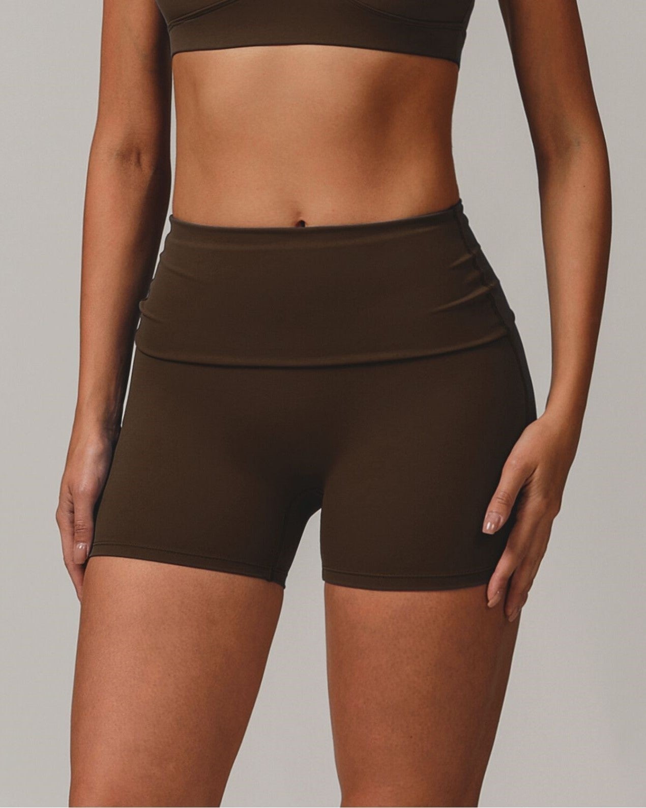 Gaia Shorts in Moss Brown