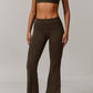 Gaia Flared Leggings in Moss Brown