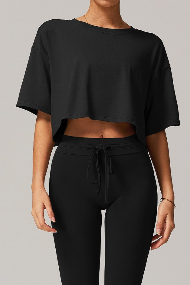 Selene Crop Top in Black