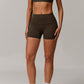 Gaia Shorts in Moss Brown