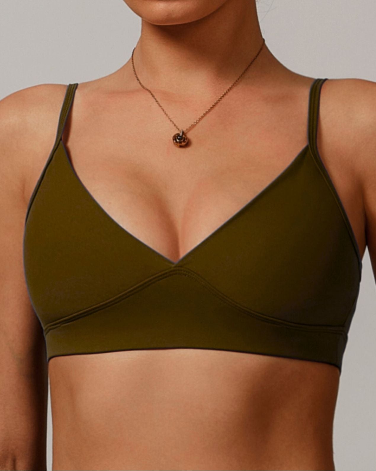 Gaia Bra in Moss Brown