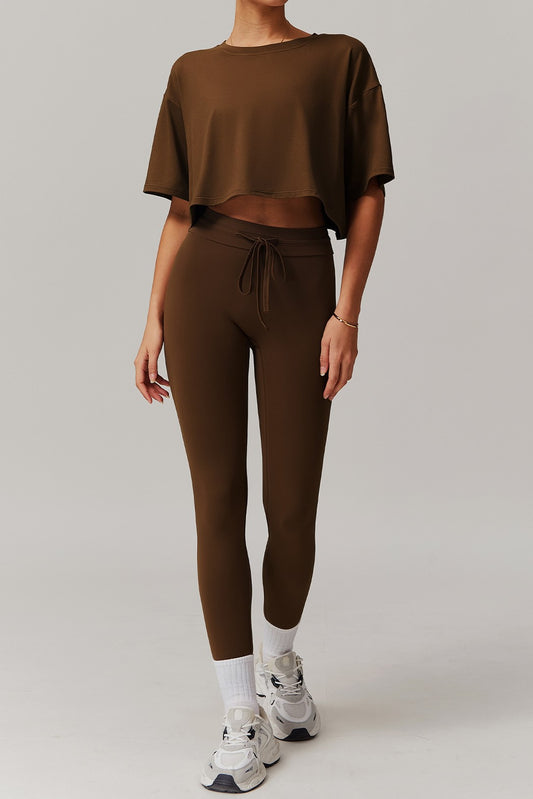 Selene Crop Top in Brown
