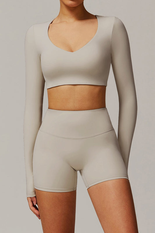 Juno Long Sleeve Top in Stone