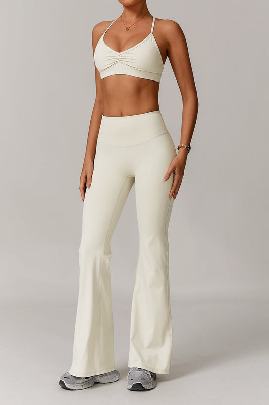 Juno Flared Leggings in Ivory
