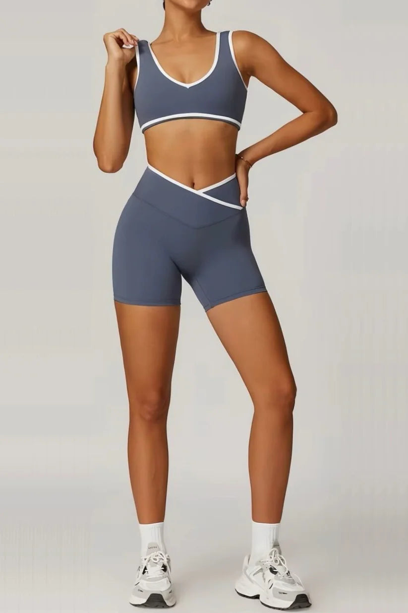Aphrodite Short Set in Grey