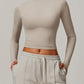 Rhea Long Sleeve Top in Beige