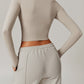 Rhea Long Sleeve Top in Beige