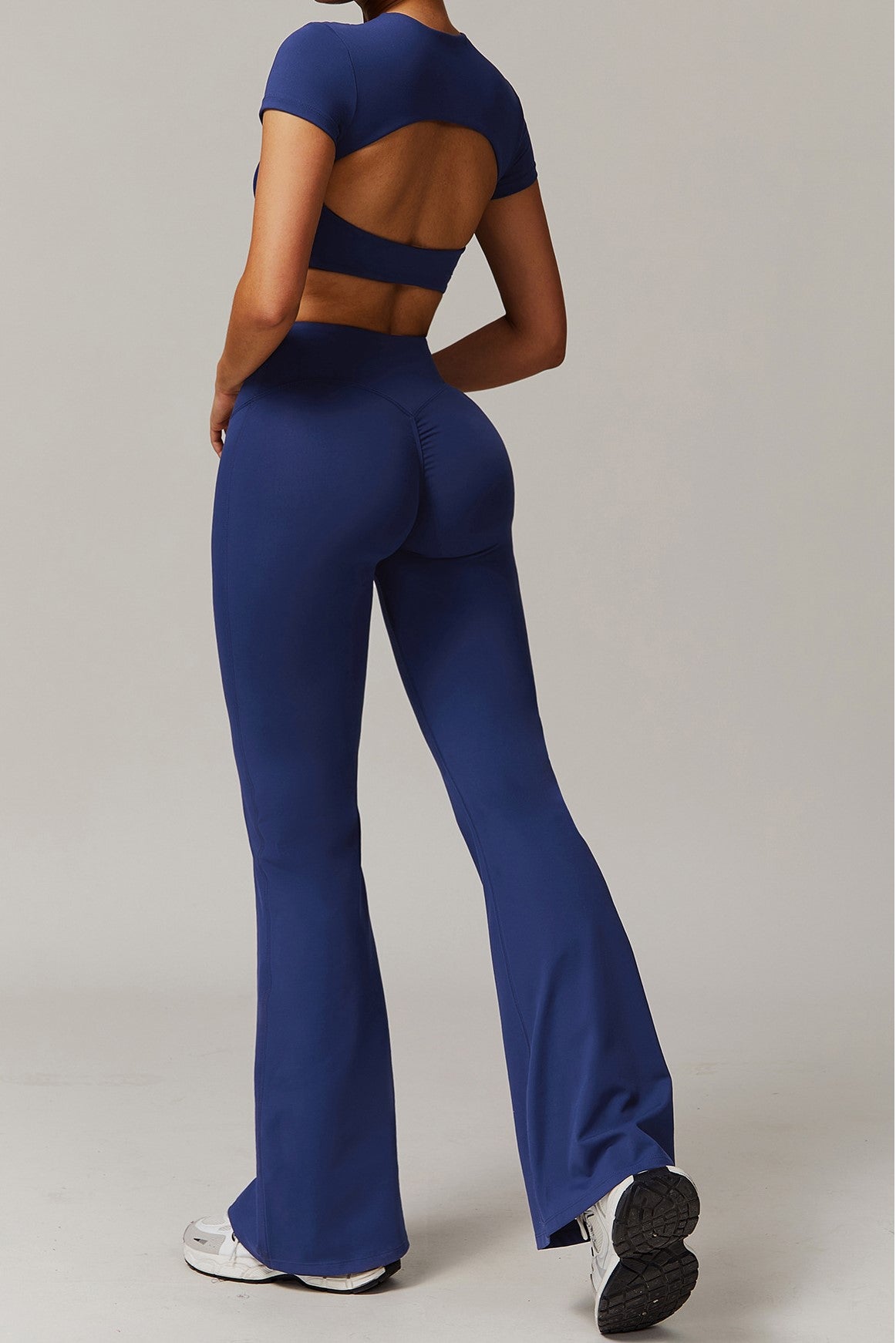 Juno Flared Leggings in Navy