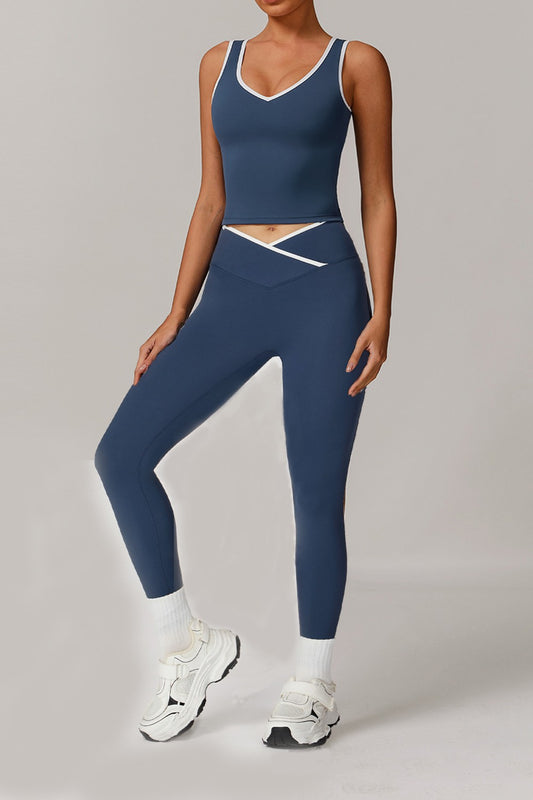 Aphrodite Long Set in Slate Blue