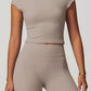 Athena Crop Top in Beige