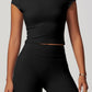Athena Crop Top in Black
