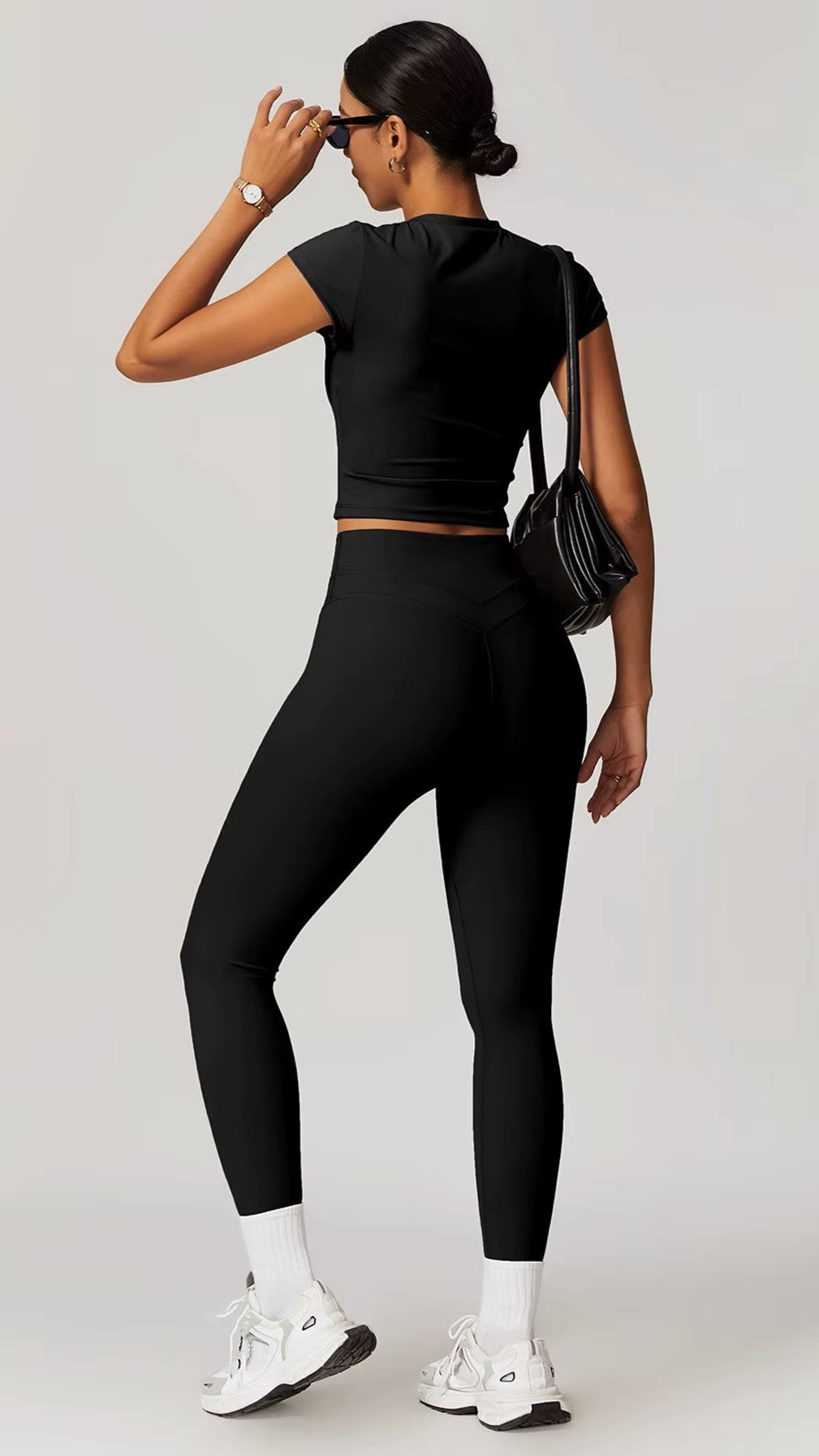 Athena Crop Top in Black