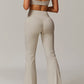 Juno Flared Leggings in Stone