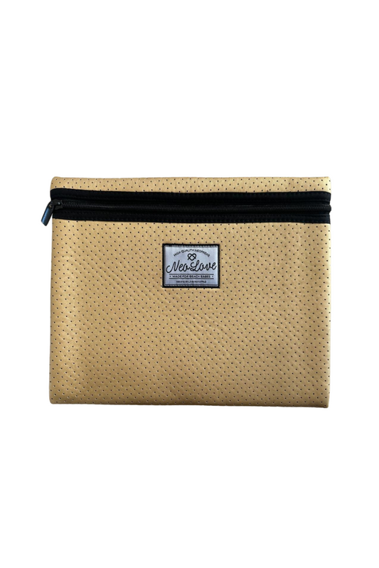 Gold Neoprene Beach Clutch